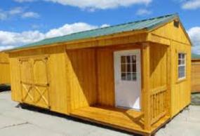Utility Shed with Side Porch