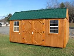 Wood Storage Shed with Carport
